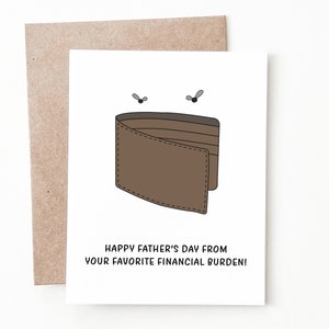 Funny Fathers Day Card, Wallet Gift For Dad