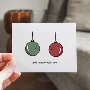 Funny Christmas Card, Christmas Ornament Pun Holiday Card image 10