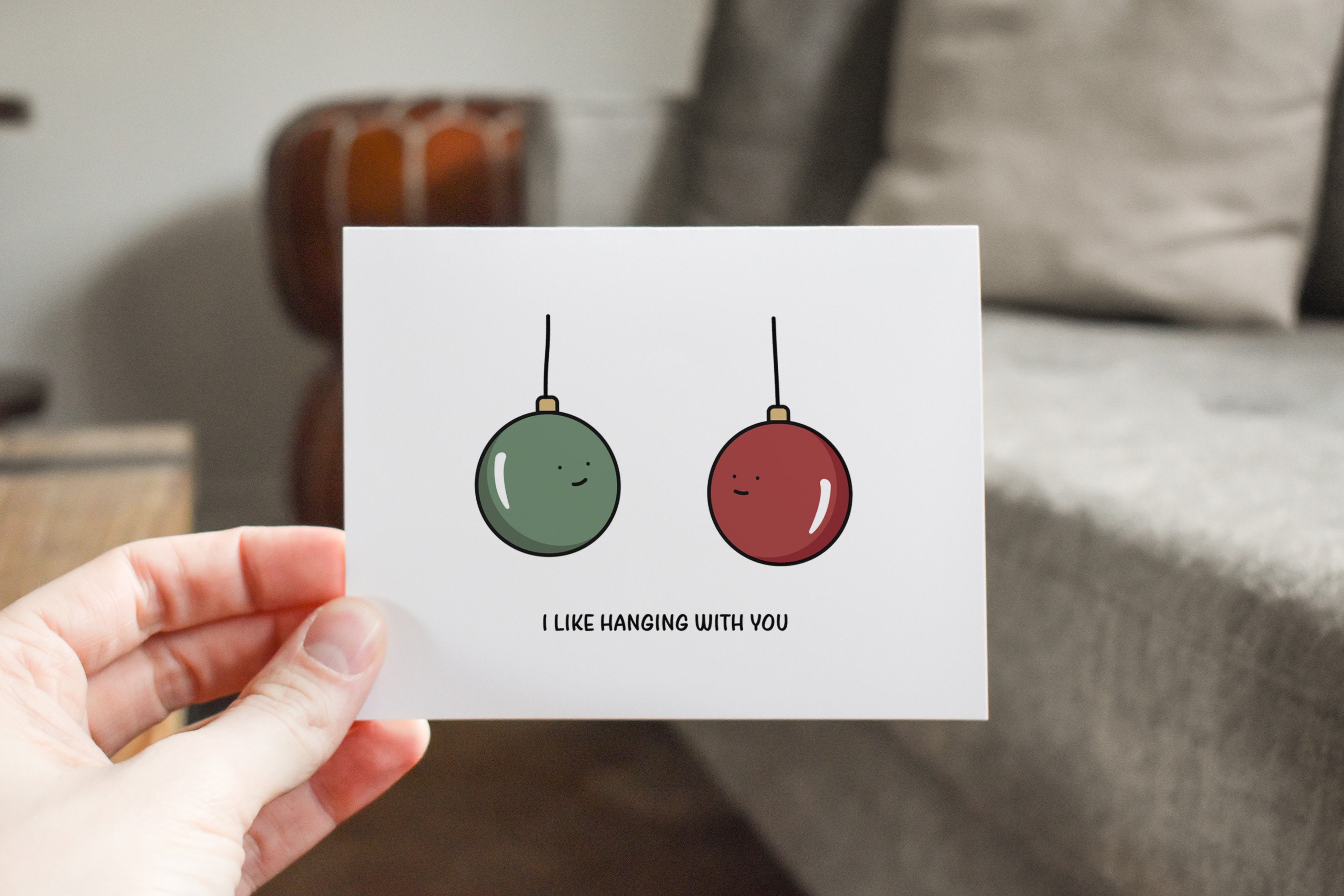 Funny Christmas Card Christmas Ornament Pun Holiday Card Etsy