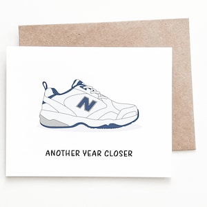 Funny Old Man Shoes Birthday Card, Birthday Gift for Dad or Boyfriend