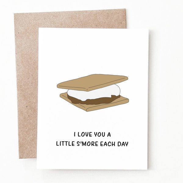 Funny Smores Anniversary Card, Camping Anniversary Gift