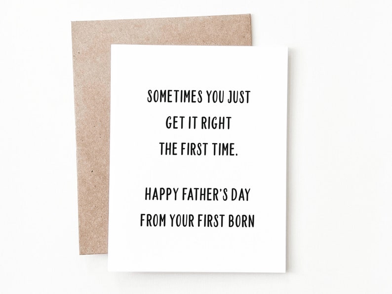 Funny Fathers Day Card, Oldest First Child Card for Dad image 1