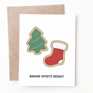 Carte pour les fêtes drôle de biscuits de Noël, carte pour les fêtes de biscuits de Noël
