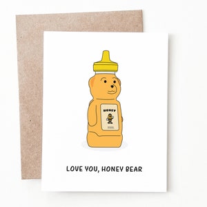 Funny Honey Anniversary Card, Cute Anniversary Gift for Him or Her