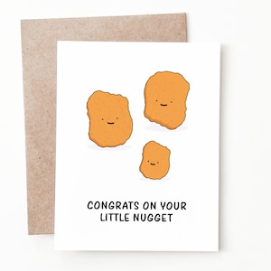 Funny Chicken Nugget Baby Shower Card, Congratulations New Baby Shower Gift