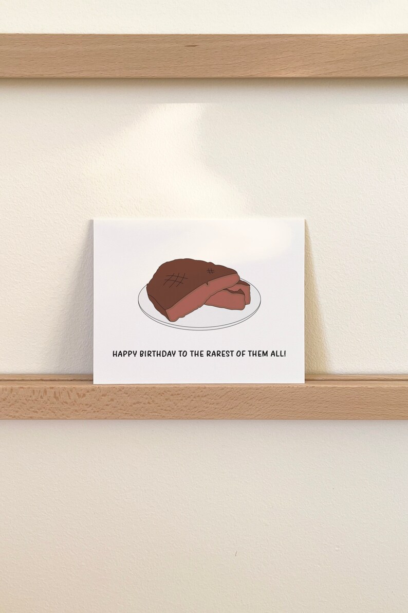Funny Steak Birthday Card Birthday Gift for Dad or Boyfriend - Etsy
