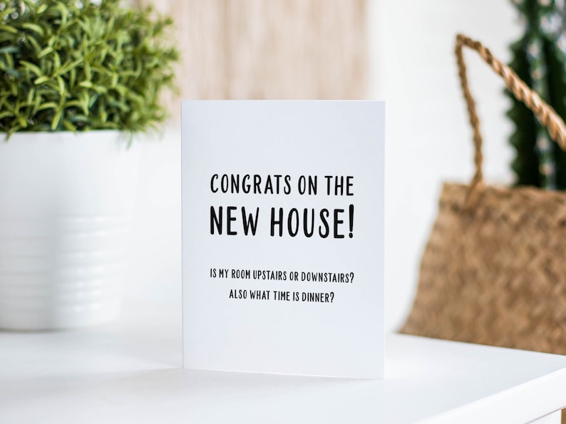 Funny Housewarming Card New Home Housewarming Gift Etsy