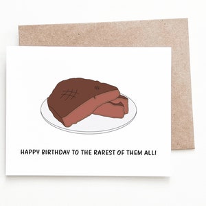 Carte d'anniversaire drôle de steak, cadeau d'anniversaire pour papa ou petit ami