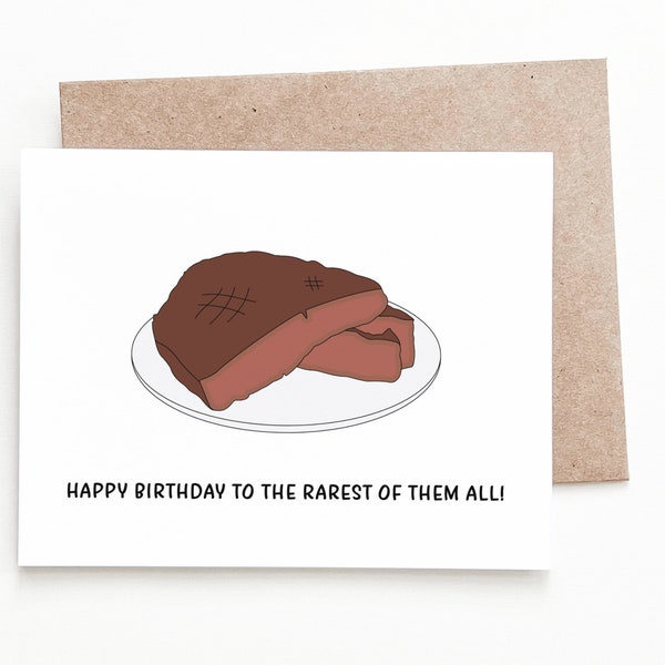Steak Birthday Card - Etsy
