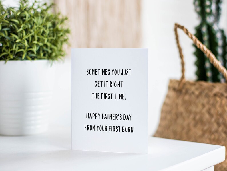 Funny Fathers Day Card, Oldest First Child Card for Dad image 3