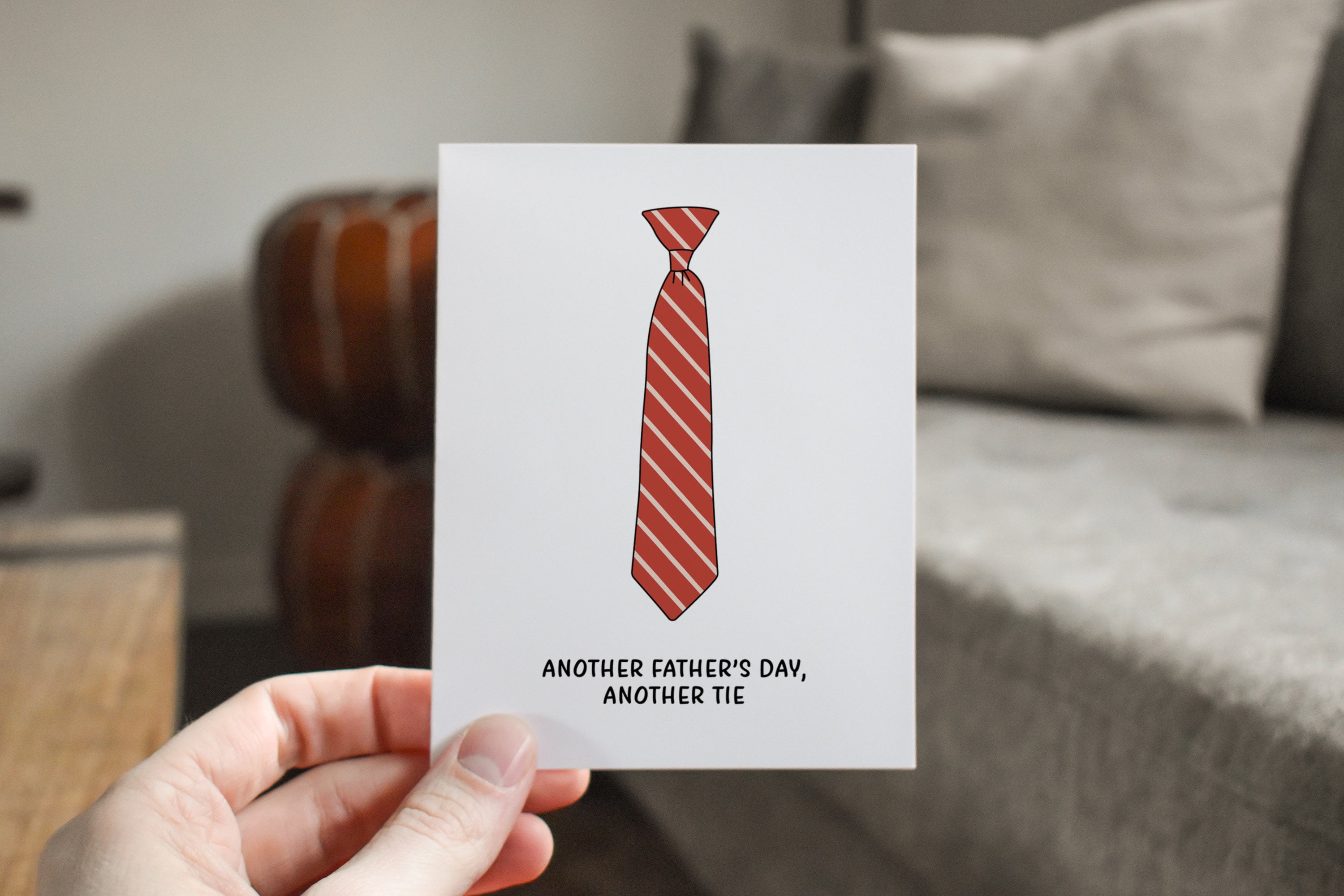 Funny Tie Fathers Day Card Fathers Day Tie Gift For Dad Etsy