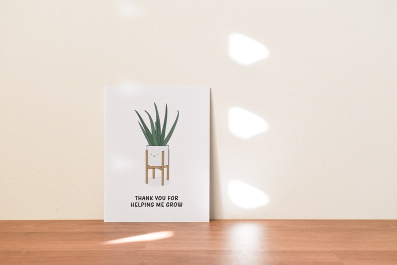Funny Thank You Card for Plant Lover, Botanical Teacher Appreciation Gift image 5