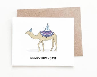 Carte d'anniversaire drôle de chameau, cadeau d'anniversaire de chameau pour lui ou elle