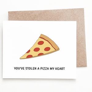 Carte d'anniversaire pizza drôle, cadeau d'anniversaire pizza pour petit ami ou petite amie