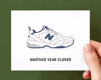 Another Year Closer Dad Shoes Birthday Card