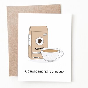 Carte d'anniversaire de café drôle, cadeau d'anniversaire mignon pour lui ou elle