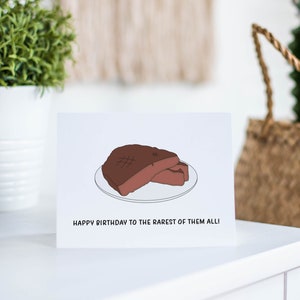 Funny Steak Birthday Card, Birthday Gift for Dad or Boyfriend - Etsy
