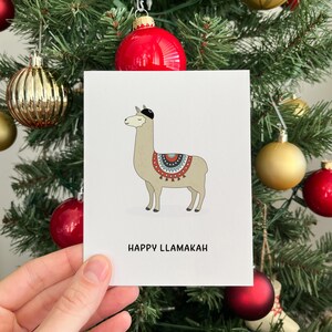 Funny Hanukkah Card, Llama Hanukkah Gift Card image 2