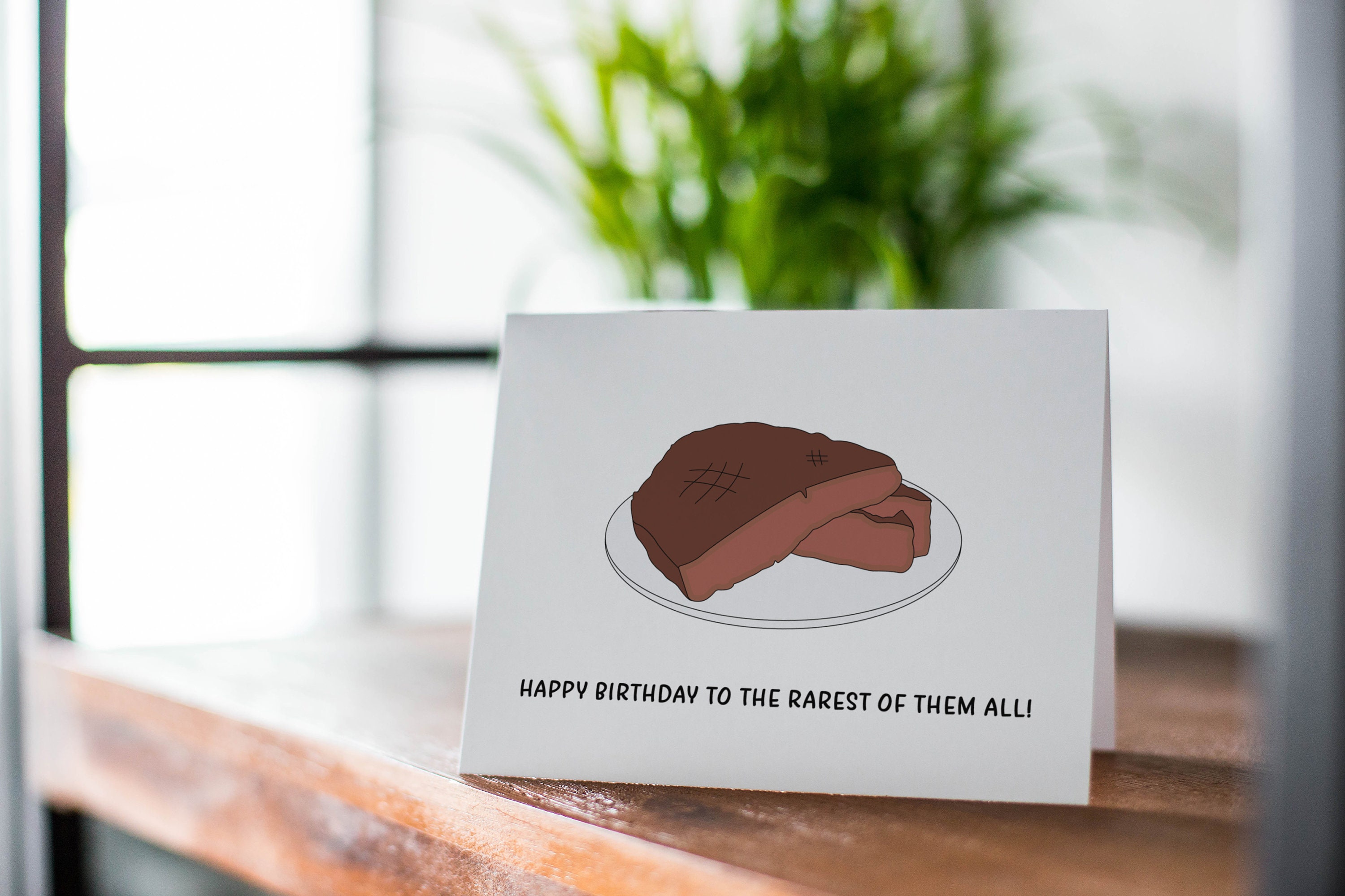 Funny Steak Birthday Card Birthday Gift for Dad or Boyfriend - Etsy