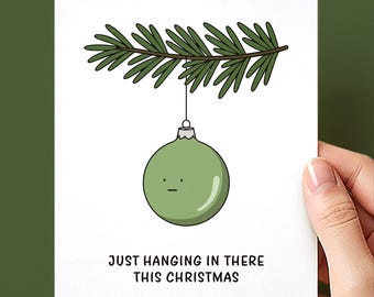 Just Hanging In There Christmas Card