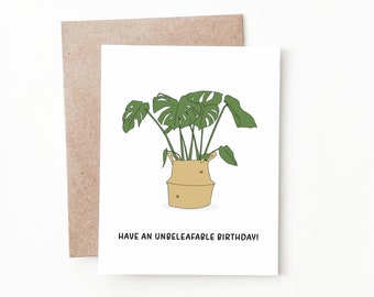 Funny Plant Birthday Card, Succulent Birthday Gift