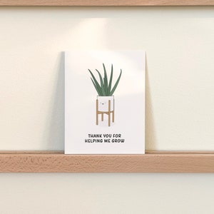 Funny Thank You Card for Plant Lover, Botanical Teacher Appreciation Gift image 2