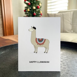 Funny Hanukkah Card, Llama Hanukkah Gift Card image 3
