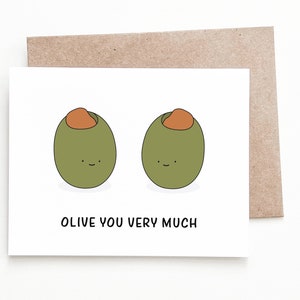 Carte d'anniversaire olive drôle, cadeau d'anniversaire pour lui ou elle