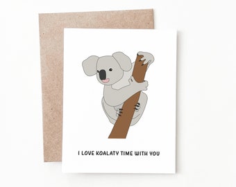 Funny Koala Anniversary Card, Koala Anniversary Gift for Him or Her