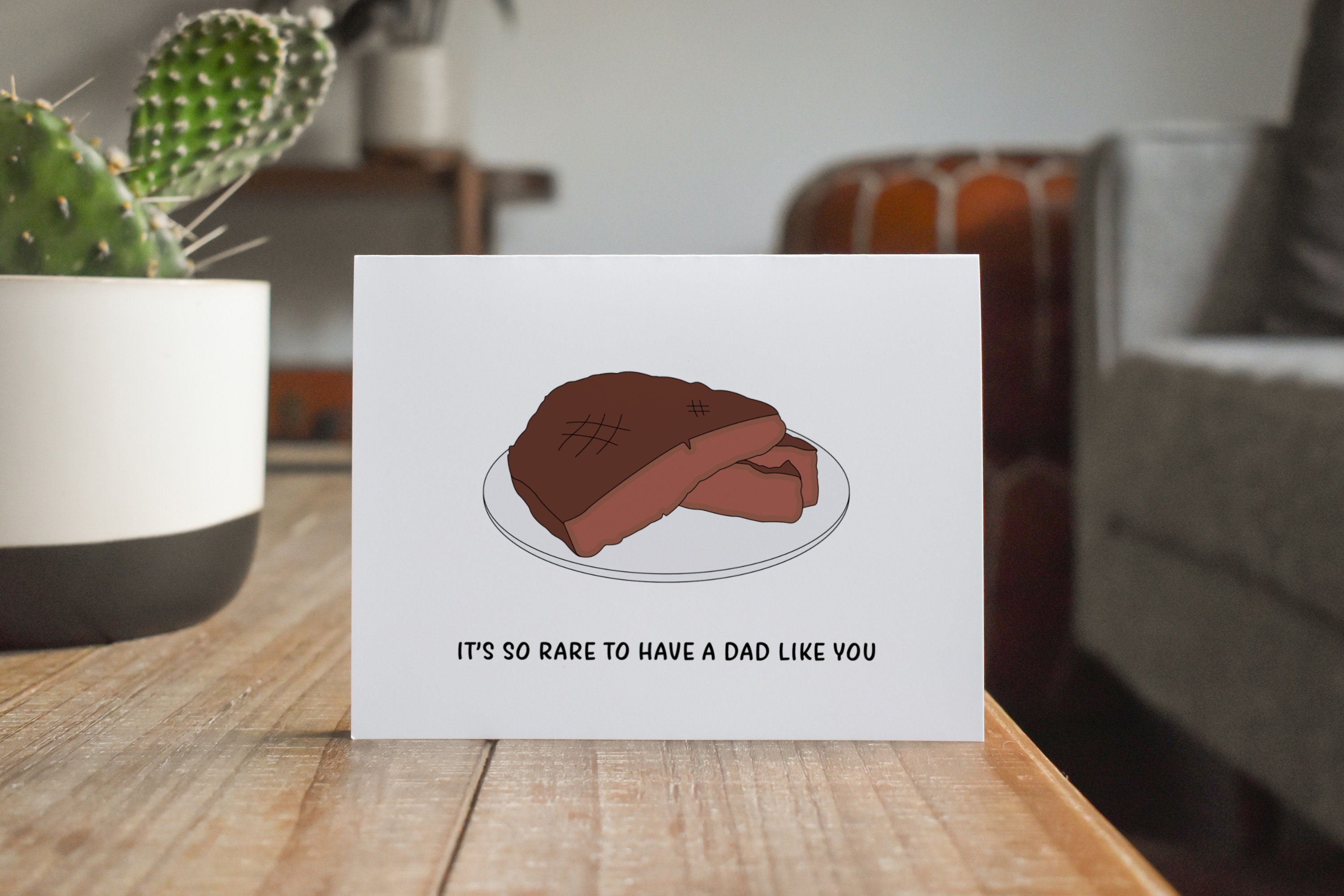 Funny Father's Day Card For Dad Steak Gift For Dad Etsy