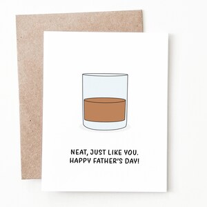Carte drôle de fête des pères, cadeau de whisky pour papa