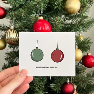 Funny Christmas Card, Christmas Ornament Pun Holiday Card image 2