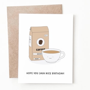 Java Nice Birthday Coffee Lover Birthday Card