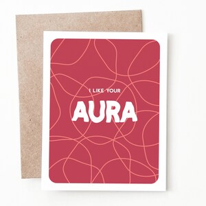 J'aime votre carte de voeux Aura, cadeau d'anniversaire de l'amitié pour lui ou elle