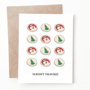 Carte de Noël drôle de biscuit, cadeau de Noël pour lui ou elle