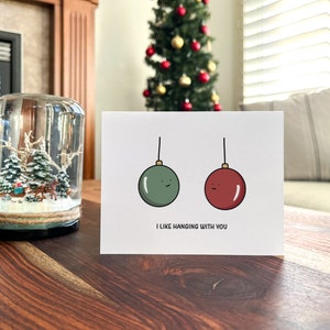 Funny Christmas Card, Christmas Ornament Pun Holiday Card image 4