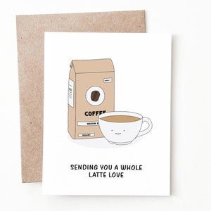 Carte de café drôle, cadeau mignon juste parce que pour un ami