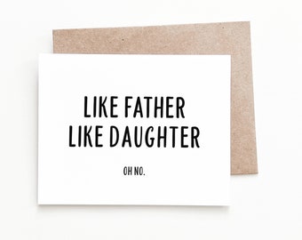 Funny Father's Day Card For Dad, Father Daughter Gift For Dad