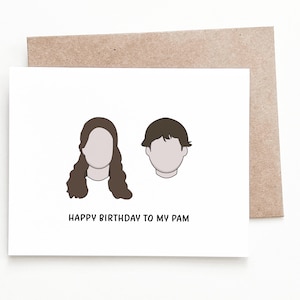 Carte d'anniversaire The Office, cadeau d'anniversaire Jim et Pam pour petite amie ou femme