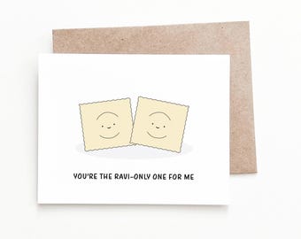 Ravioli Pasta Love and Anniversary Card