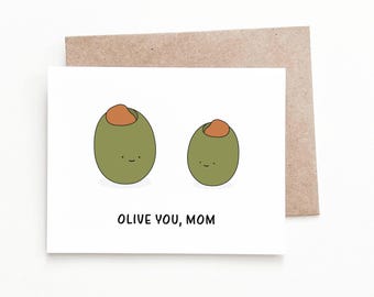 Olive You as My Mom Mother's Day Card