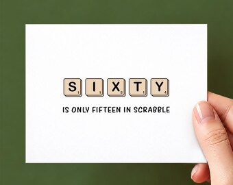 60th Birthday You're Younger in Scrabble Birthday Card