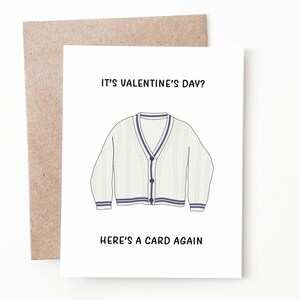 Carte de Saint Valentin cardigan drôle, cadeau Saint Valentin cardigan