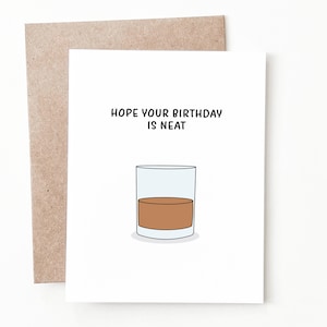 Funny Birthday Card for Whiskey Lover, Whiskey Birthday Gift