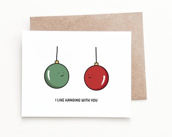 Funny Christmas Card, Christmas Ornament Pun Holiday Card