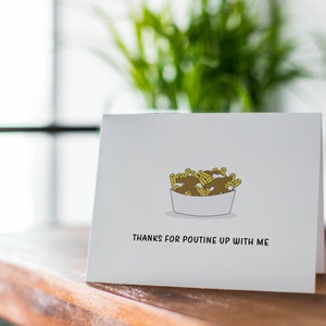 Funny Poutine Anniversary Card, Fries and Gravy Anniversary Gift image 5