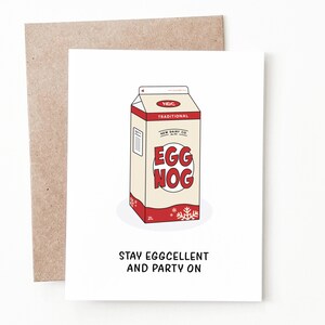 Carte de Noël drôle de lait de poule, cadeau de cactus de Noël pour lui ou elle