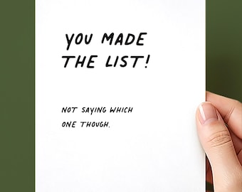 You Made The List Christmas Card