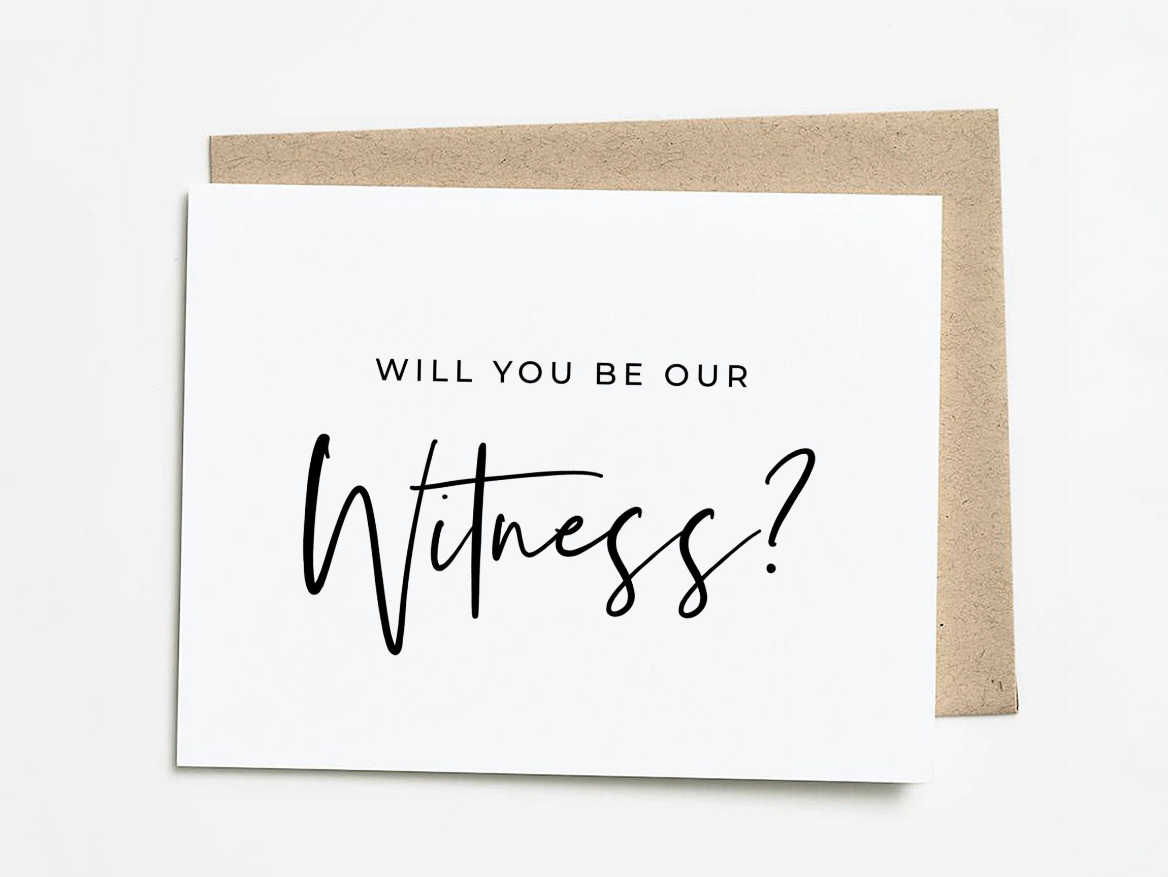 Wedding Card for Witness Witness Proposal Card Etsy