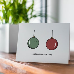 Funny Christmas Card, Christmas Ornament Pun Holiday Card image 9